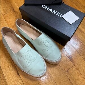 Light Green Chanel Espadrilles